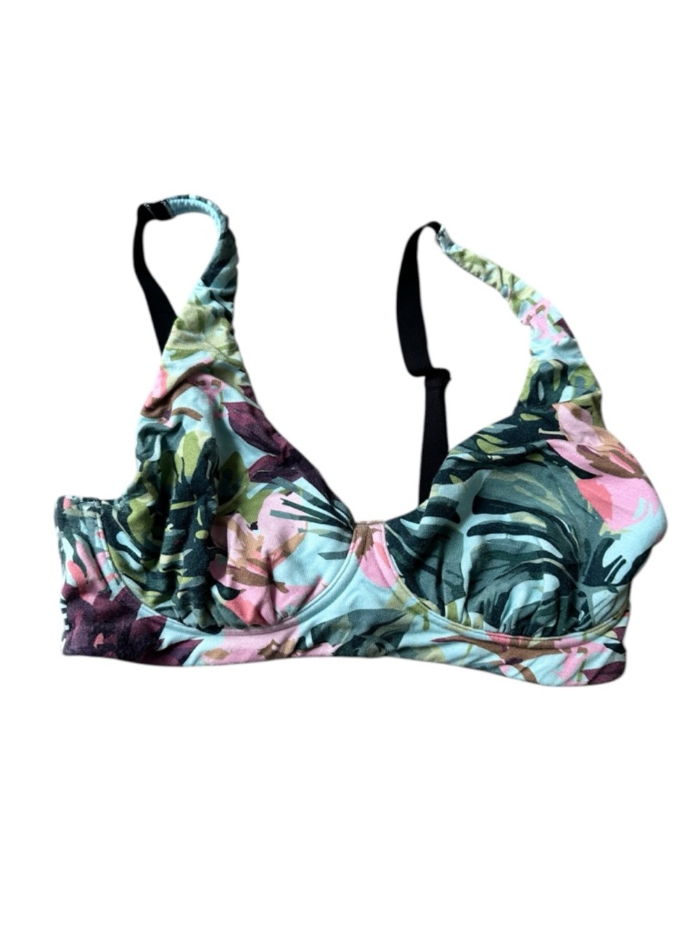 MeUndies Seaside Garden Micromodal Bra Wireless‎ Size Medium